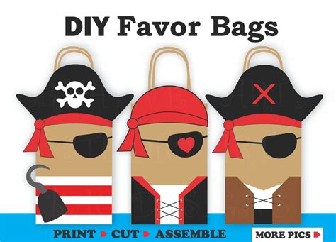 Pirate Favor Bags Pirate Party Bags Pirates Party Supplies Etsy