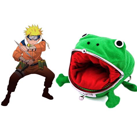 Hongmie Anime Peripheral Wallet Naruto Frog Shape Chic Wallet Green