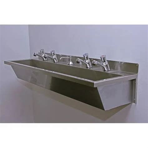 Silver Stainless Steel Wall Mounted Hand Wash Sink At Rs 11000 In