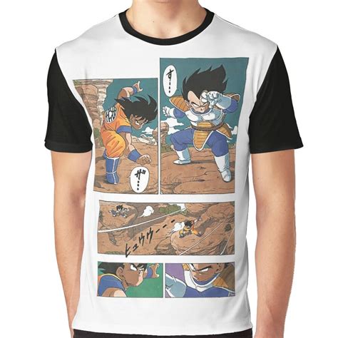 Goku Vs Vegeta Manga Page Graphic T Shirt By Urameshimidk Goku Vs