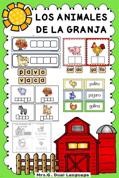 Farm Animals Activities In Spanish Bilingual Teaching Bilingual