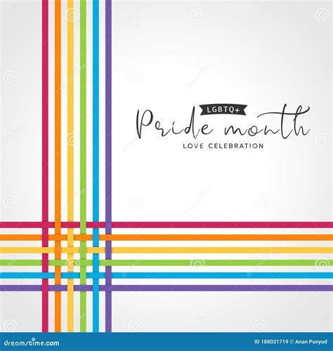Lgbtq Pride Month Banner With Typography Text On Abstract Modern Curve