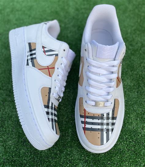 Burberry X Af1 Burberry Air Force 1 Custom Sneakers Custom Shoes