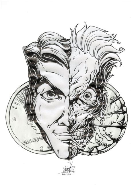 Two Face Sketch By Pnutink On Deviantart