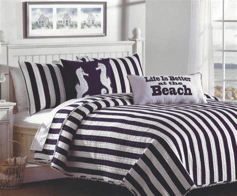Free shipping on orders over $35. Navy & White Cabana Striped Bedding Set