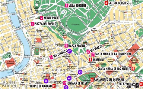 Mapa De Roma Con Planos En Detalle Para Tu Viaje P2 Rome City Tanta