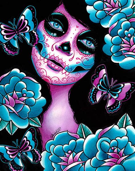 Medina Flash By Charlie Medina Tattoo Art Print Clown Face Sexy Woman Purple Leopard Boutique