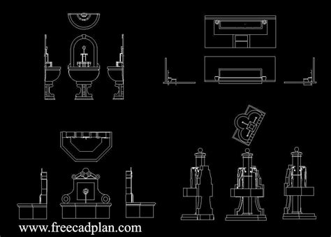 Wall Fountain Cad Block In Autocad Dwg Download Free Cad Plan