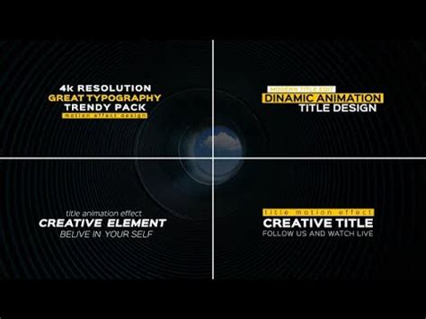 And the best thing is, everything is free. Typography Titles After Effects Templates - YouTube