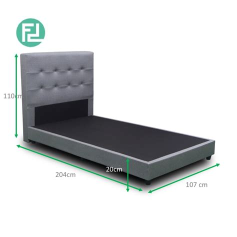 Bed frame malaysia from modern trendy to functional range available at idealfurniture. BEKKER super single size 3 1/2" fabric divan bed-Grey ...