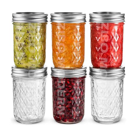 Home Kitchen Ml Tebery Pack Mason Jars Canning Jars Oz Extra Lids Chalkboard