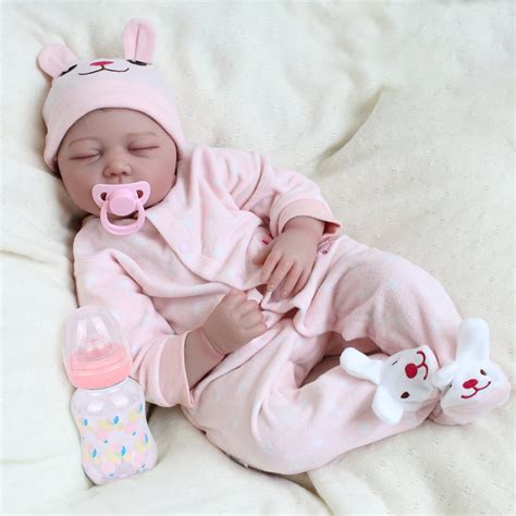 Charex Reborn Baby Doll Girl 22 Inches Newborn Sleeping Soft Touch