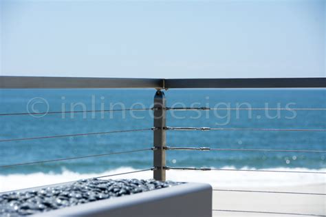 Stainless Steel Cable Railing System Inline Design Stainless Steel