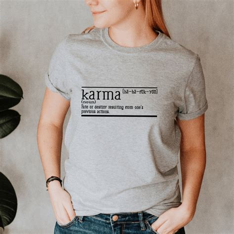 Karma Custom T Shirt Camisa Sarcástica Etsy