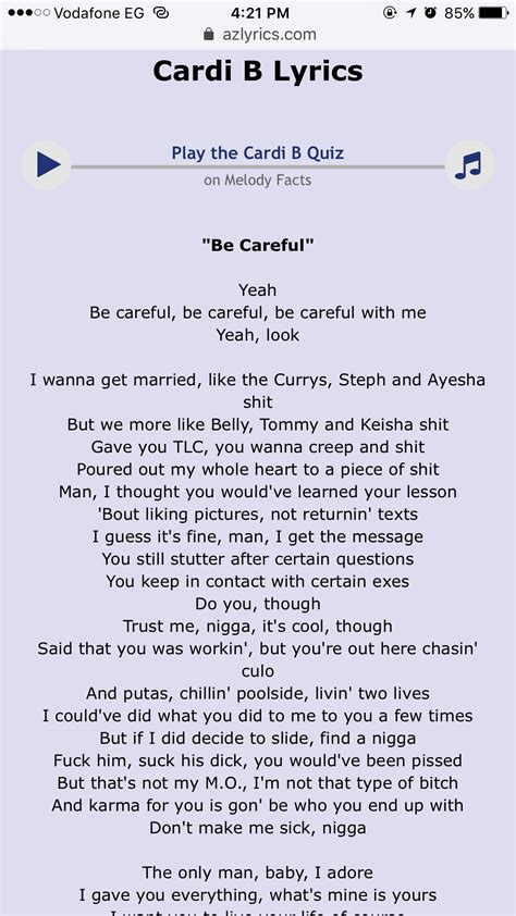 Yeah be careful, be careful, be careful with me yeah, look. Pin on mч playlist
