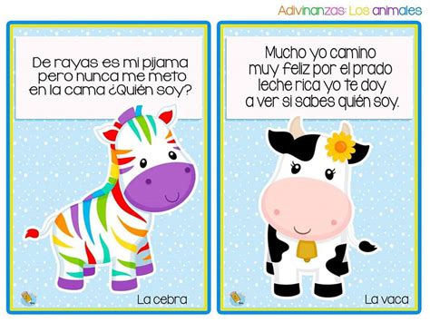 Mar 28, 2021 · existen muchas maneras de enseñar las vocales, puede ser por medio vídeos, canciones, imágenes, nombres de animales o cosas, entre muchas otras, lo importante es buscar la forma mas lúdica para que el niño de preescolar se divierta aprendiendo. Adivinanzas de animales para niños | Materiales Educativos ...
