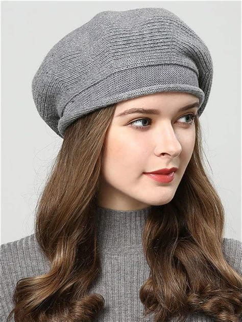 Womens Fall Knit Fashion Beret Cap Cute Winter Hats Winter Hats For