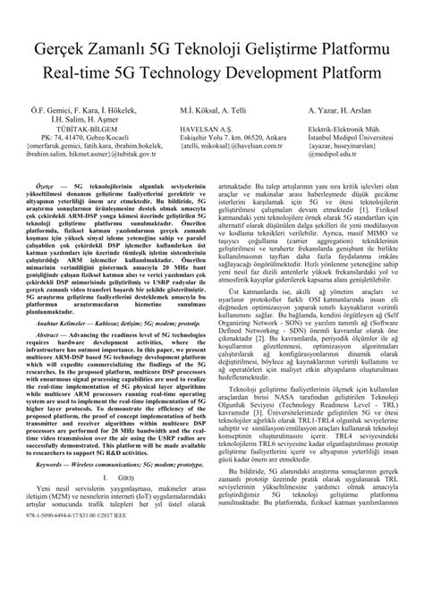 (PDF) Real-time 5G technology development platform