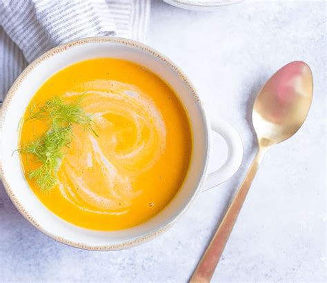 Creamy Carrot And Ginger Soup Dairy Free Wholesomelicious