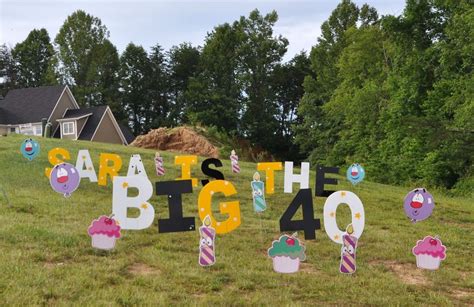 Explore our selection of birthday yard decorations take the party outside with birthday yard decorations and lawn signs. Birthday Yard Signs - Yard Signs West Virginia - Lawn Announcements | Birthday yard signs, Happy ...