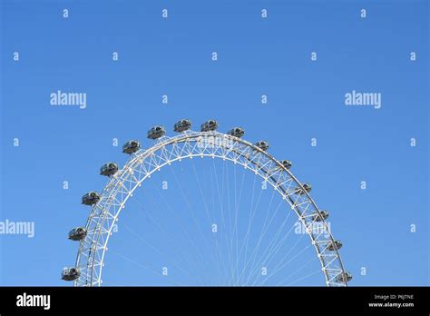 The Iconic London Eye Observation Wheel Along The River Thames London