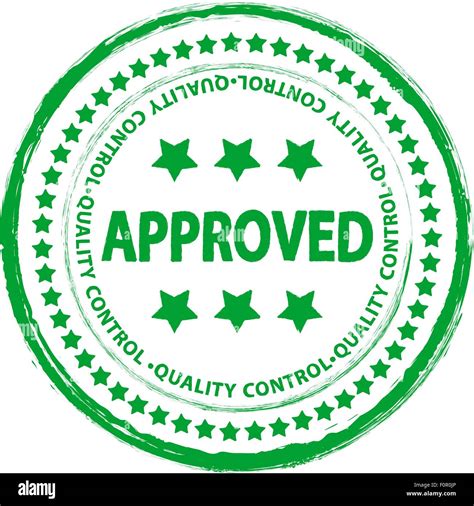 Quality Control Approved Stamp Signature Stock Vector Images Alamy