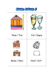 Worksheets are activity thick and thin questions purpose to teach, thickened liquids for safer swallowing, thin or fat work, word list, phonics sort, brandons books, by anita nahta amin, vocabulary. Opposites - Flashcards III - ESL worksheet by zhlebor