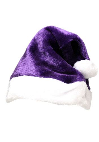 Custom Purple Plush Santa Hats Wchat112 Discountmugs