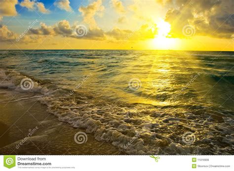 Sunrise Over Atlantic Ocean Coast Stock Photo Image Of Stormy