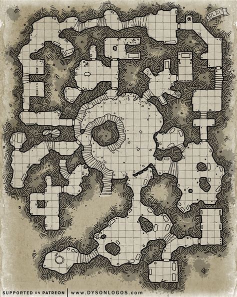 Twilight Descent Fantasy Map Dungeon Maps Map