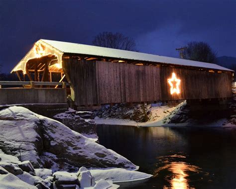 Vermont Photo Prints Covered Bridge Waitsfield Vermont Wall Home Decor