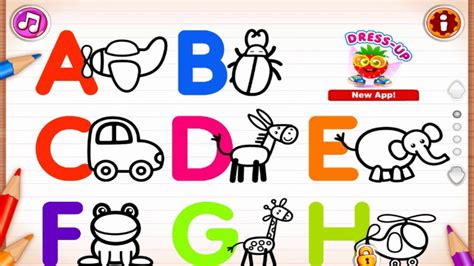 Abc Draw Kids Drawing And Reading Game Letters Abcd Youtube