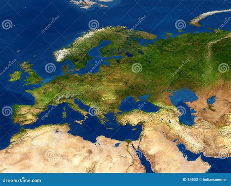 Earth View Map Europe Stock Photos Image 34533