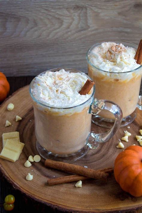 this pumpkin spice white hot chocolate is rich smooth and creamy packed with classic fall
