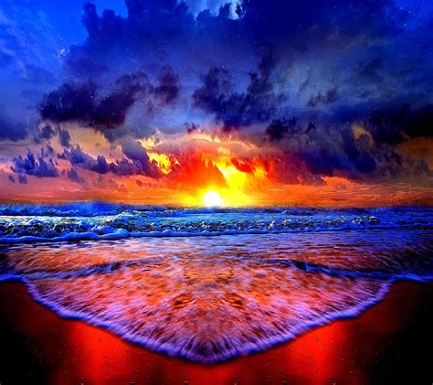 Colorful Sea Beach Sunset Wallpaper Sunset Images Beach Wallpaper