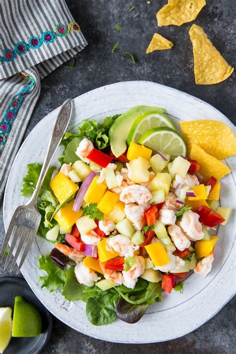 It's served cold and is perfect for hot days. Mango + Shrimp Ceviche | Simple Healthy Kitchen