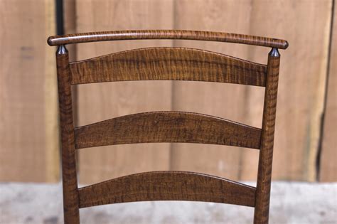 The real purpose of a chair rail is to add visually pleasing architectural interest to your room so the wall's dimensions are what should guide the placement of the molding. Shaker Shawl Back Side Chair finely hand made & finished
