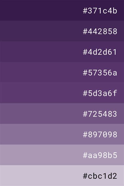 Purple Color Palette Hex Color Palette Purple Color Palettes Color