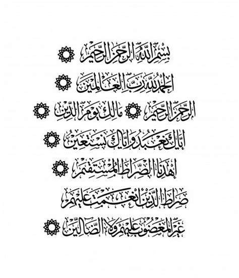 Kaligrafi Surat Al Fatihah Download Free Arabic Calligraphy Design