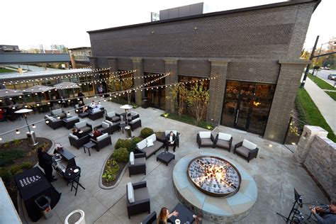 Outdoor event space with a firepit | Event space design, Outdoor ...