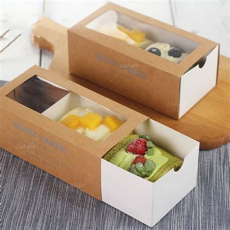 Free shipping on orders over $25 shipped by amazon. 100 x Simple Kraft Long Swiss Cake Gift Box with Clear ...