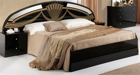 Lit Athena chambre a coucher noirL 250 X H 106.3 X P 198