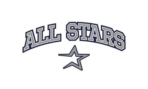 Svg Clipart All Stars Arched Baseball Fastpitch Softball Cutting