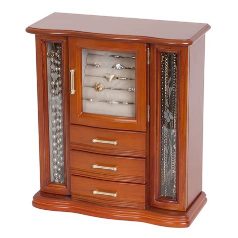 Mele & Co. Richmond Wooden Jewelry Box in Walnut Finish - Jewelry - Jewelry Boxes & Jewelry Care ...