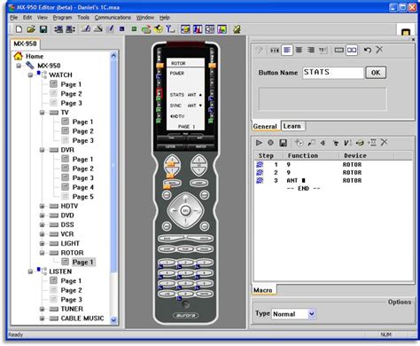 Rc Urc Complete Control Mx 950 Aurora Remote Control Screenshot 2