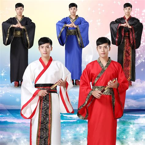 New Style Ancient Costume Mens Hanfu Traditional Chinese Clothing Gown
