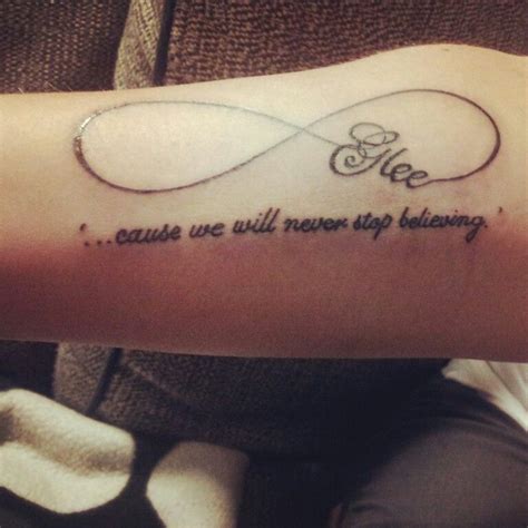 Glee Its My Favourite Serial But Do I Want Look Whole Life On It Glee Tattoo Time Tattoos
