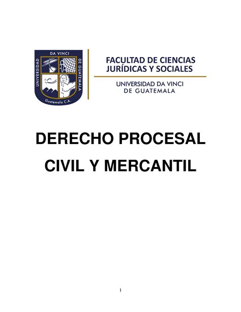 Guía Derecho Procesal Civil Y Mercantil Derecho Procesal Civil Y