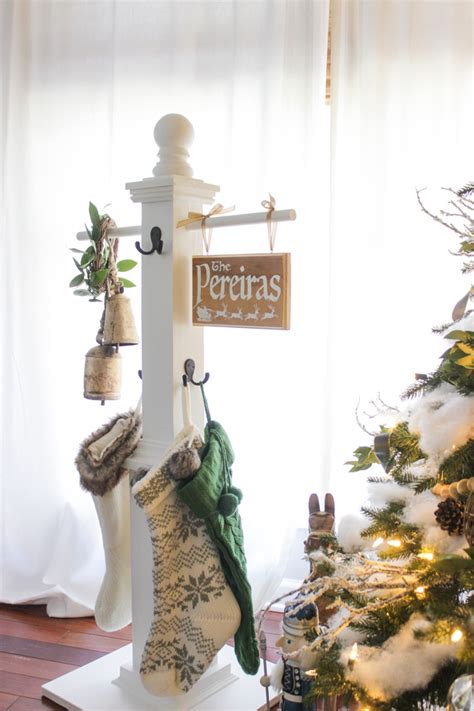 You could hang your stockings up on some hooks from an old retired decoration and paint it and put your own holiday spin on it with some fun christmas writing and paint. 30+ Stunning Farmhouse Christmas DIY Projects