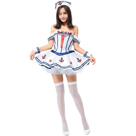 Sexy Sailor Girl Adult Woman Halloween Costume On